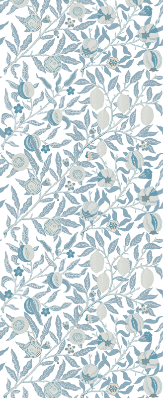 Bathroom vinyl carpet in blue flowers victorian style - TenStickers
