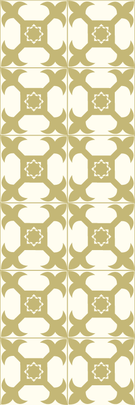Bathroom vinyl carpet with bright elegant tile design - TenStickers