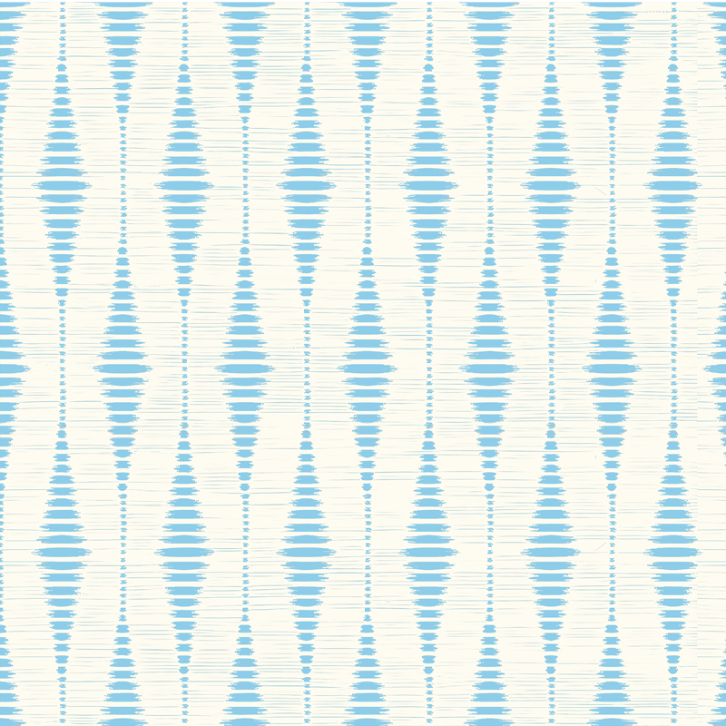 Geometric vinyl carpet in light blue rabaul ikat - TenStickers