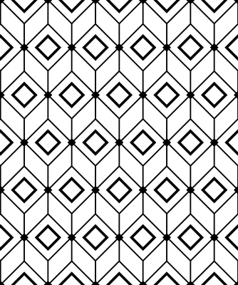 Geometric vinyl carpet with modern diamond patterns - TenStickers