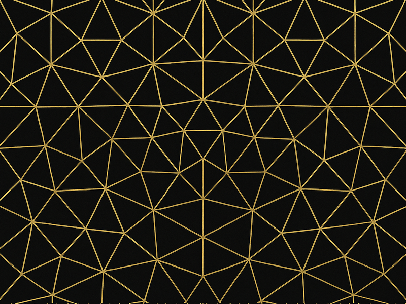 Geometric vinyl carpet midnight gold design - TenStickers