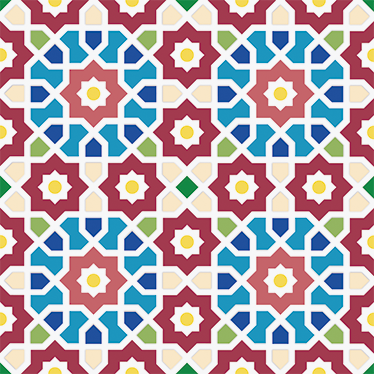 Bathroom vinyl carpet arab hydraulic wall tile - TenStickers