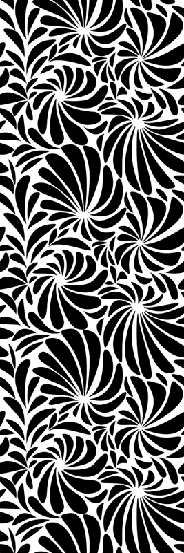 Bathroom vinyl carpet white leaves - TenStickers
