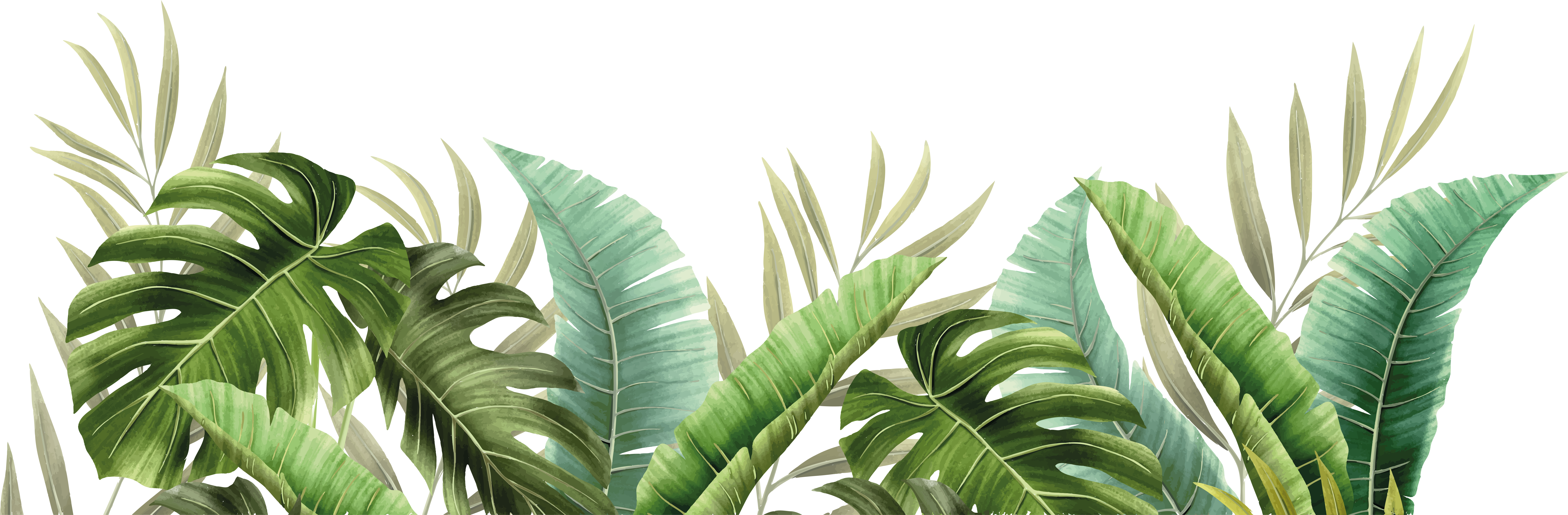 Bathroom vinyl carpet with tropical foliage design - TenStickers