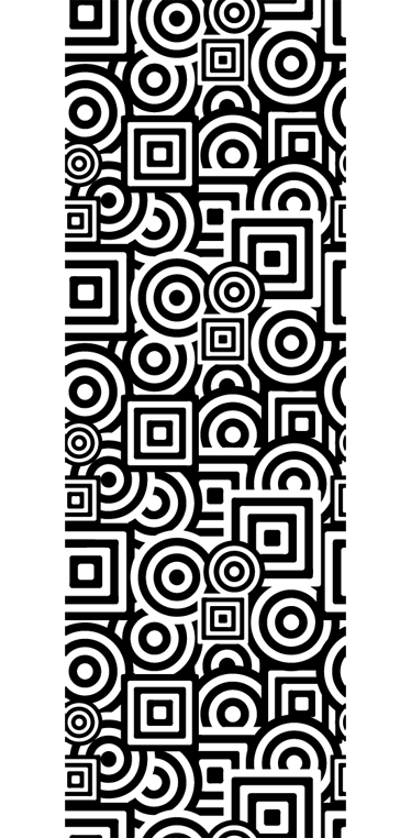 Bathroom vinyl carpet concentric shape design - TenStickers