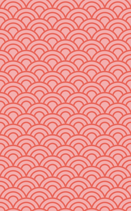 Bathroom vinyl carpet in living coral color - TenStickers
