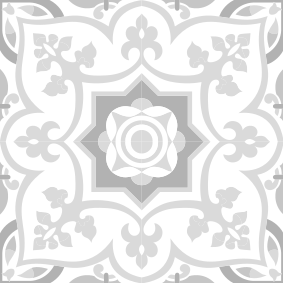 Bathroom vinyl carpet in moroccan gray tile design - TenStickers