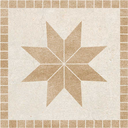 Bathroom vinyl carpet with brown star pattern - TenStickers