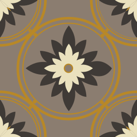 Bathroom vinyl carpet in hydraulic brown cement pattern - TenStickers