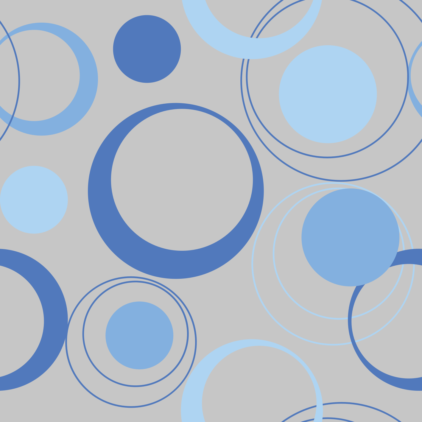 Bathroom vinyl carpet with minimal blue bubbles - TenStickers