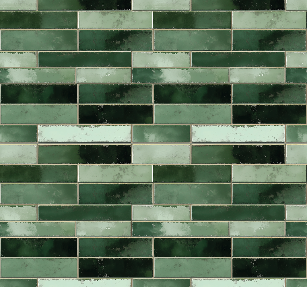 Long green bathroom vinyl carpet - TenStickers