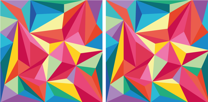 Bathroom vinyl carpet with multicolor geometric design - TenStickers