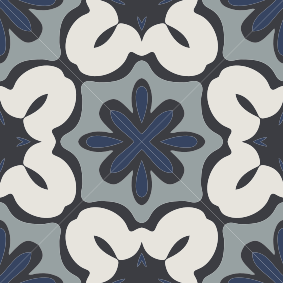 Bathroom vinyl carpet in hydraulic blue gracia style - TenStickers