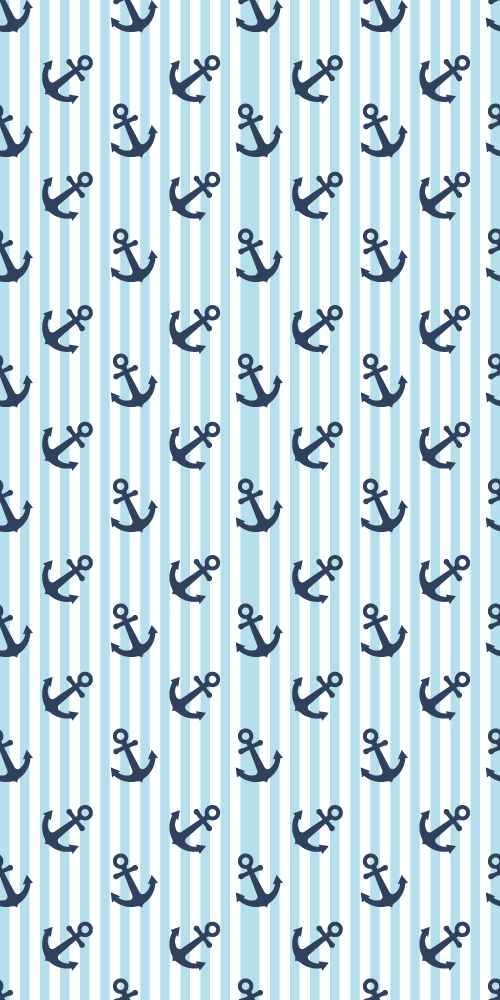 Bathroom vinyl carpet with navy blue stripes - TenStickers