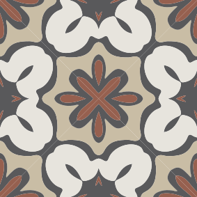 Bathroom vinyl carpet in hydraulic brown gracia style - TenStickers