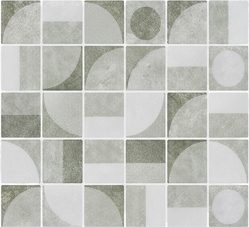 Bathroom vinyl carpet with abstract grey shapes - TenStickers