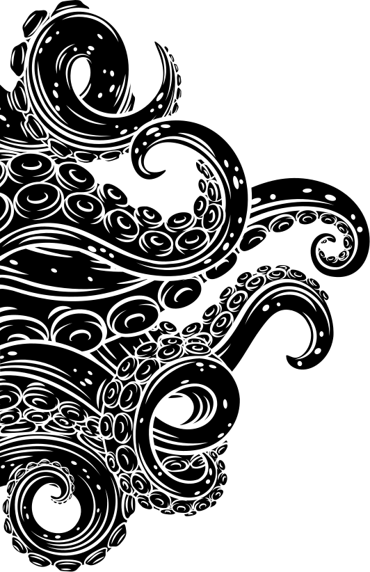 Bathroom vinyl carpet octopus tentacle shower screen - TenStickers
