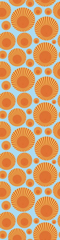 Kitchen vinyl carpet 70's sunshine refrigerator - TenStickers
