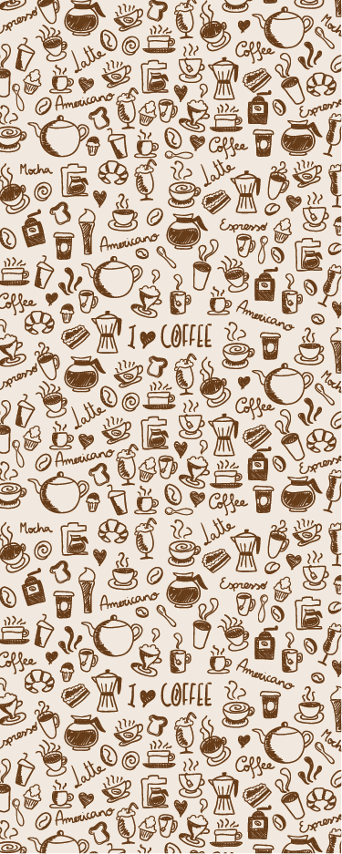 Kitchen vinyl carpet coffee design door vinyl - TenStickers