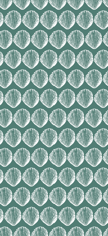 Kitchen vinyl carpet retro seashell pattern mat - TenStickers