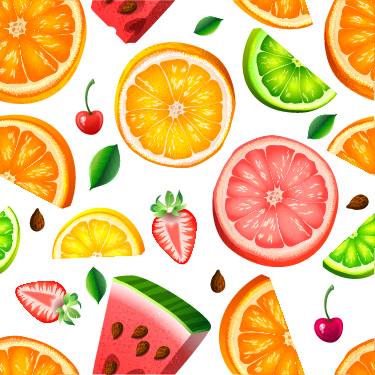 Kitchen vinyl carpet fruit border design - TenStickers