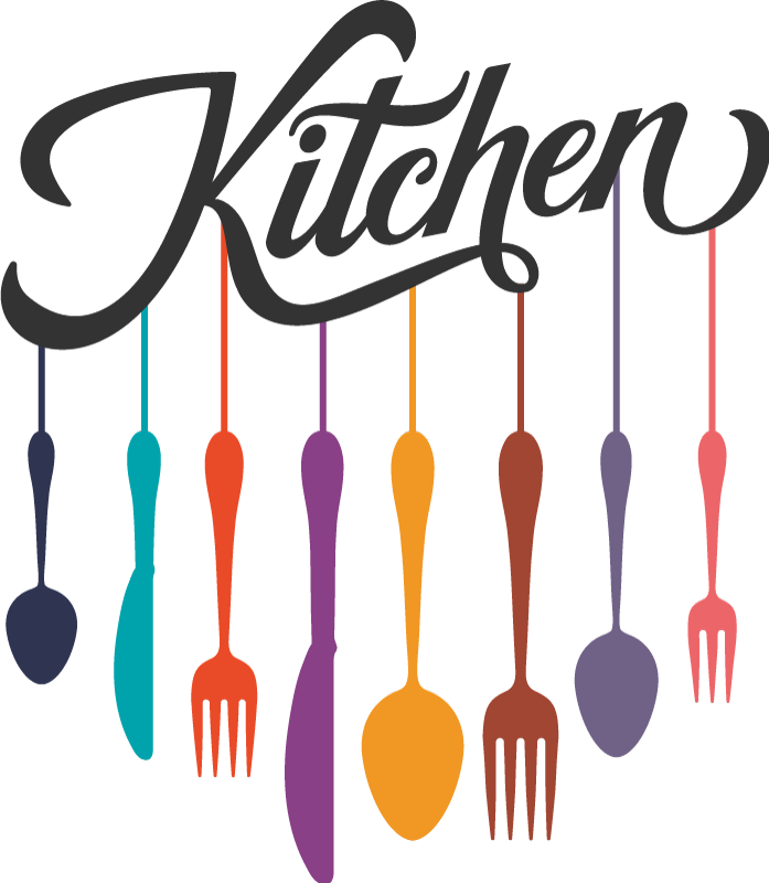 Kitchen vinyl carpet fork and spoons - TenStickers