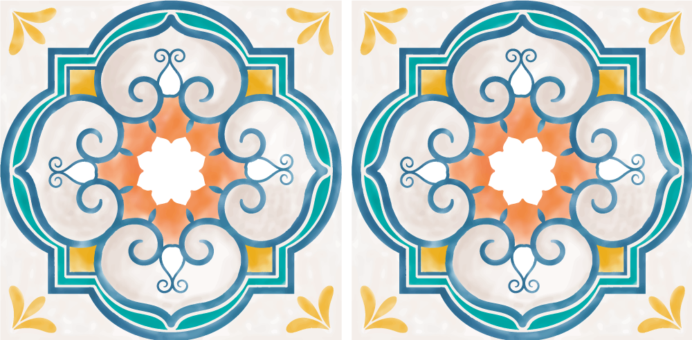 Kitchen vinyl carpet with similar cement patterns - TenStickers