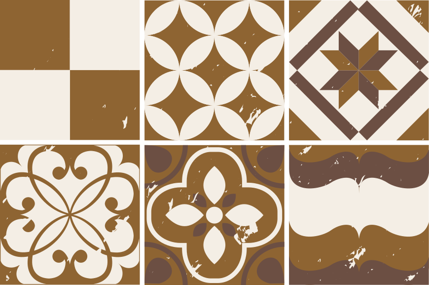 Kitchen vinyl carpet in brown cement design - TenStickers