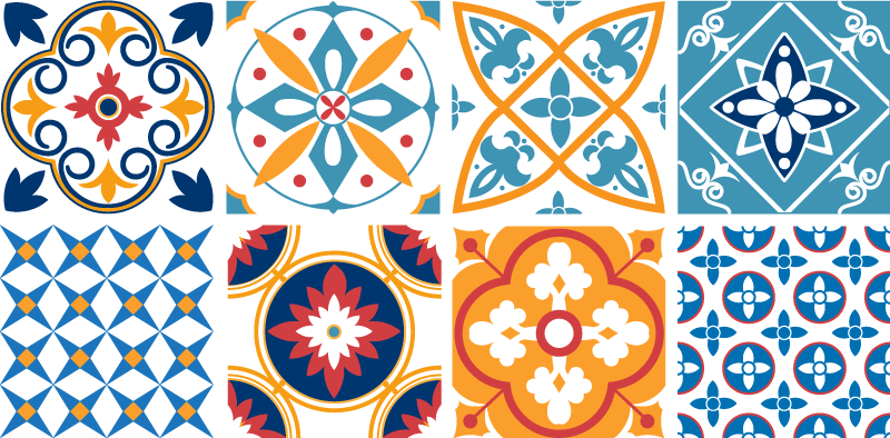 Kitchen vinyl carpet sevrinia cement tiles - TenStickers