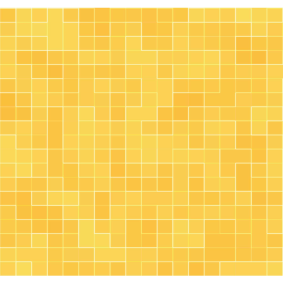 Kitchen vinyl carpet in yellow gold mosaic - TenStickers
