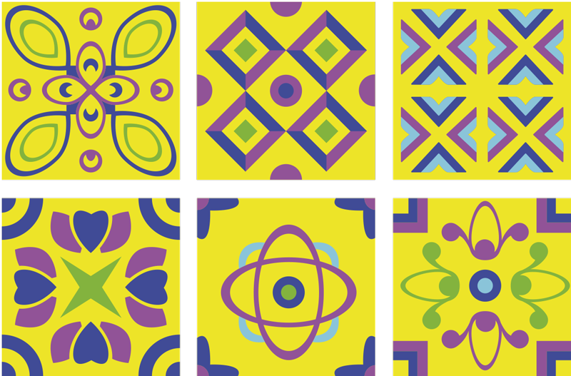 Kitchen vinyl carpet psychedelic patterns - TenStickers