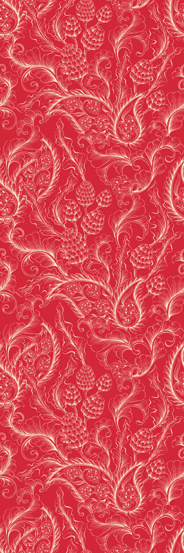 Kitchen vinyl carpet paisley illustration mat - TenStickers