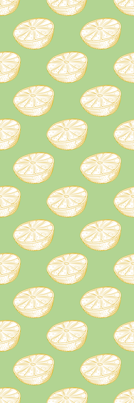 Kitchen vinyl carpet hand drawn lemon design - TenStickers
