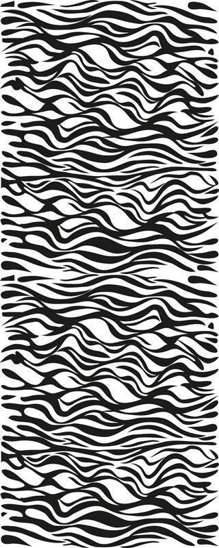 Kitchen vinyl carpet zebra fridge background - TenStickers