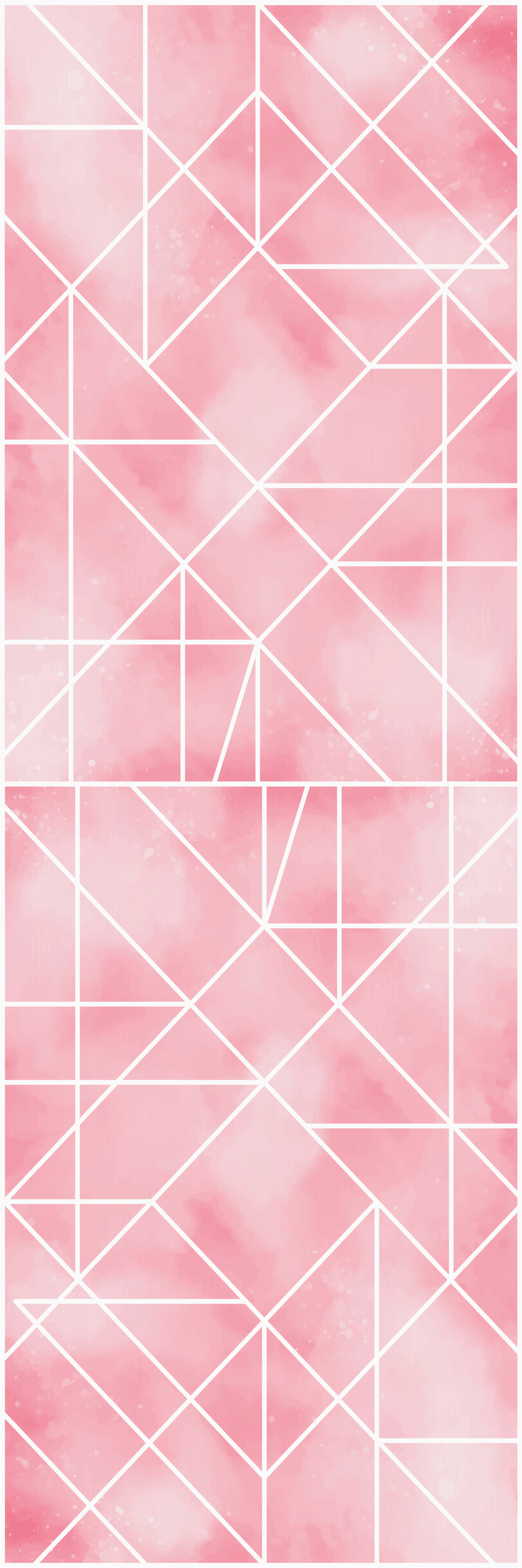 Kitchen vinyl carpet with pink triangles pattern - TenStickers