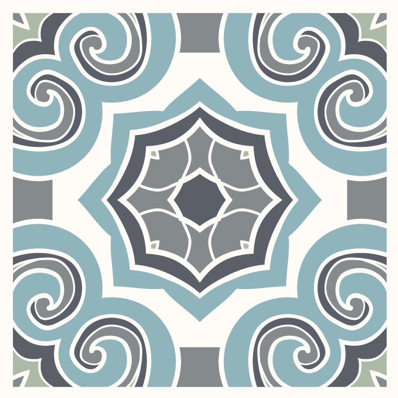 Kitchen vinyl carpet in portuguese style - TenStickers