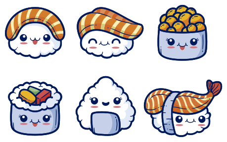 Cute sushi kitchen vinyl carpet - TenStickers