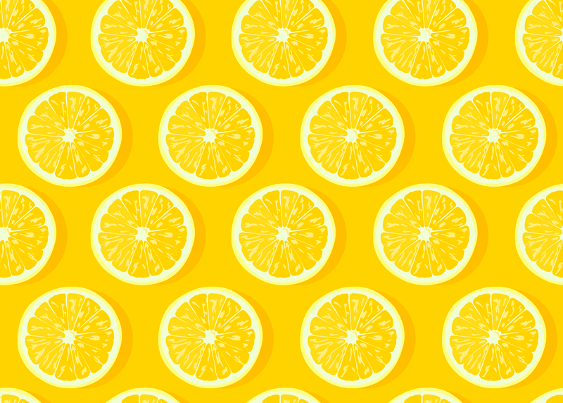 Kitchen vinyl carpet with sliced lemon design - TenStickers