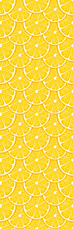 Kitchen vinyl carpet with orange pattern design - TenStickers