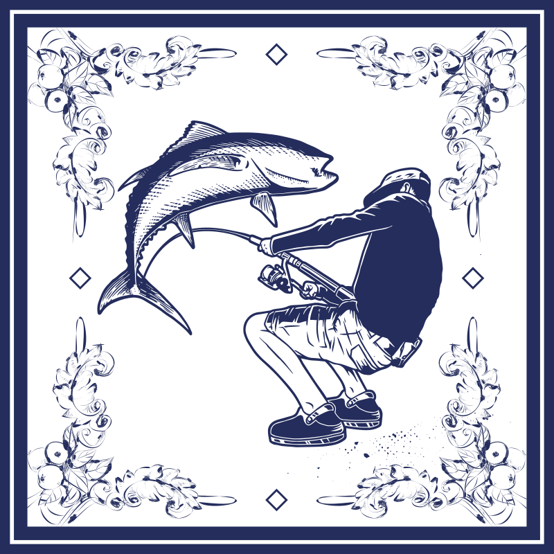 Fisherman kitchen vinyl carpet - TenStickers