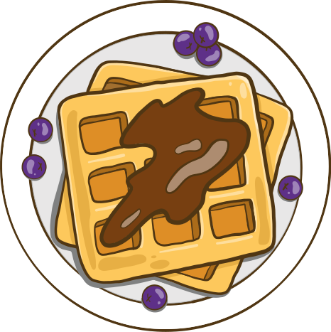 Kitchen vinyl carpet belgium waffle illustration stickers - TenStickers