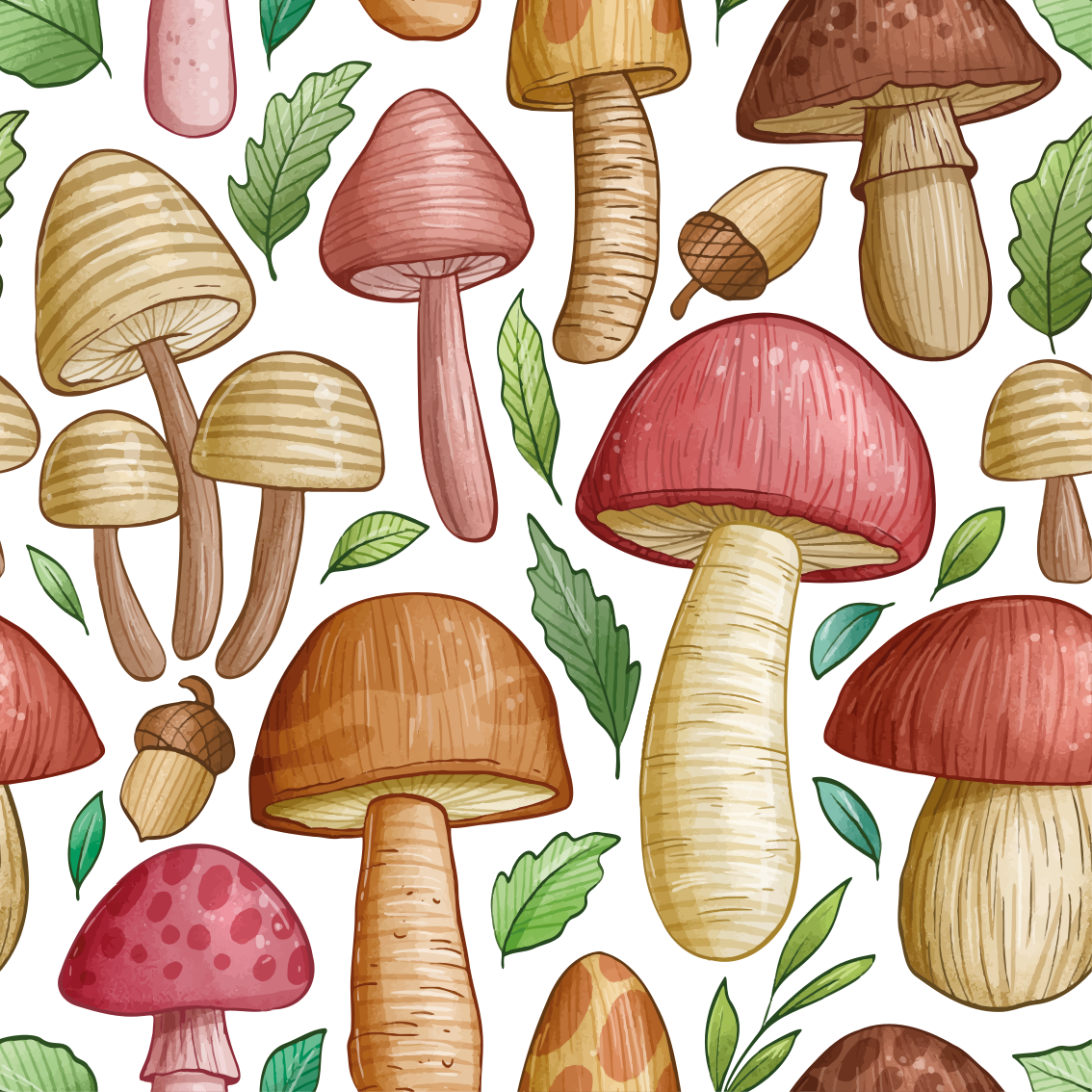 Kitchen vinyl carpet mushroom collection - TenStickers