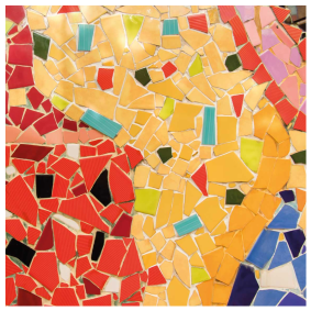 Kitchen vinyl carpet in detailed colored mosaic - TenStickers