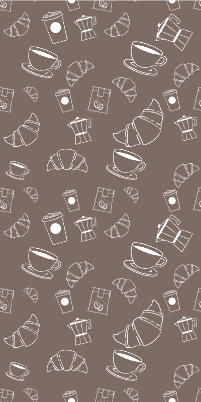 Croissant café owner kitchen vinyl carpet - TenStickers