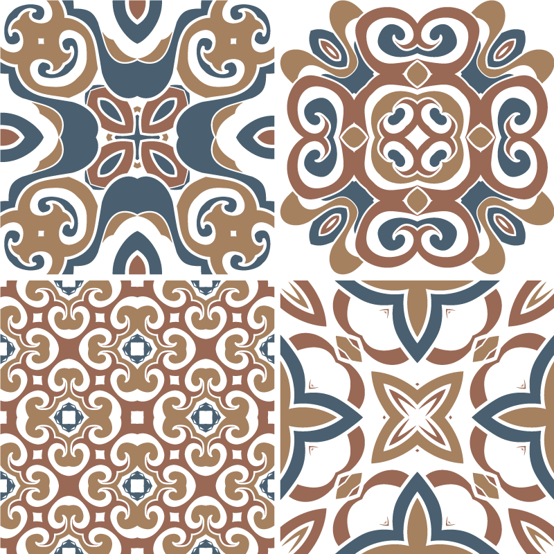 Kitchen vinyl carpet with hydraulic design - TenStickers