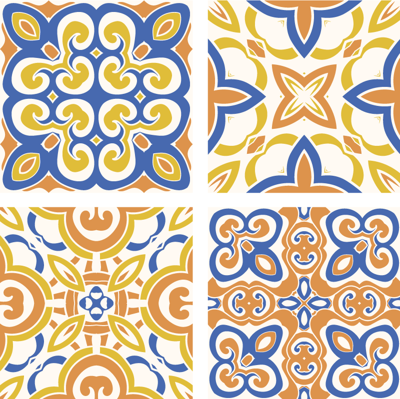 Kitchen vinyl carpet sicilian tiles - TenStickers