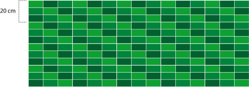 Kitchen vinyl carpet green brick tile - TenStickers