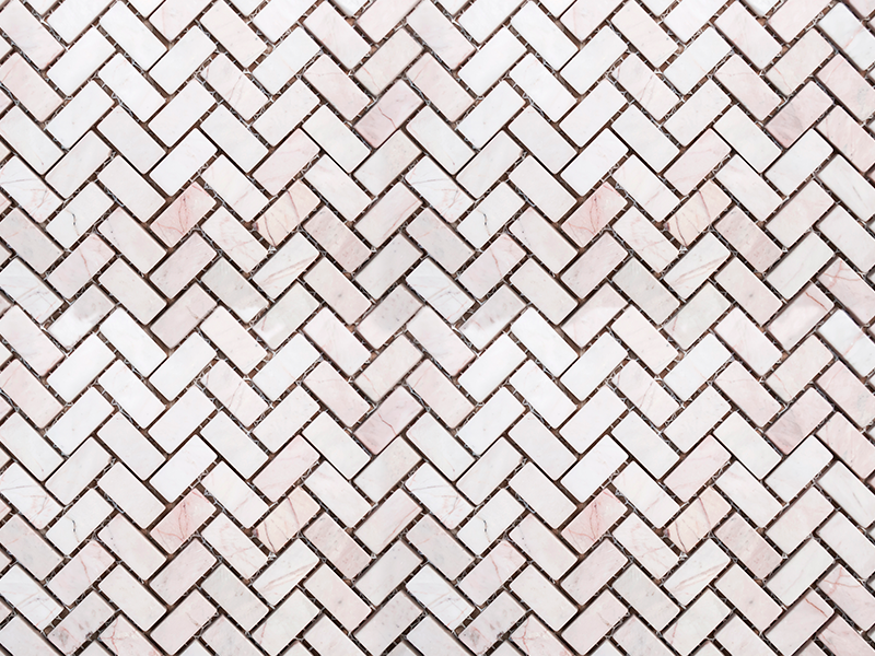 Kitchen vinyl carpet herringbone marble design - TenStickers