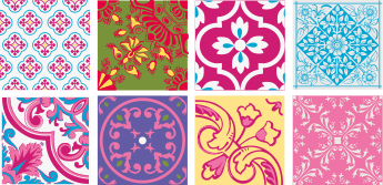 Kitchen vinyl carpet in vibrant mediterranean tiles - TenStickers