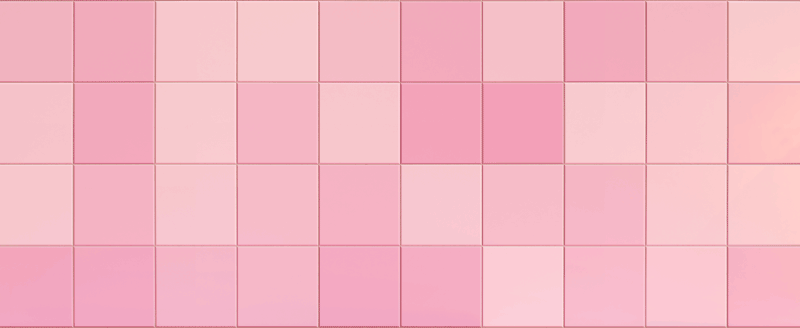 Kitchen vinyl carpet in pink square tiles - TenStickers